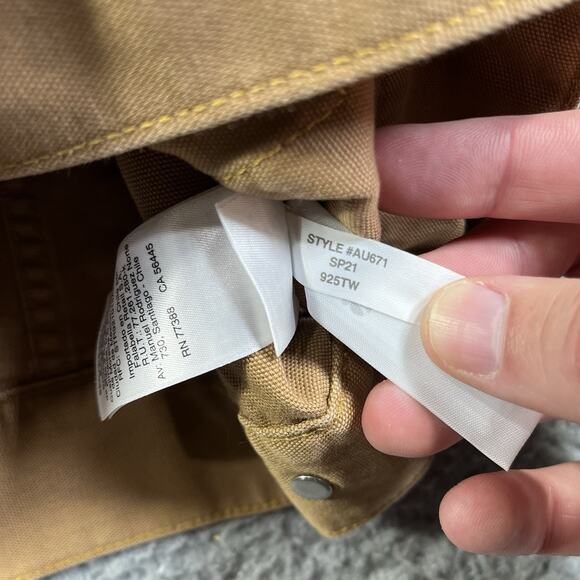 J.Crew Wallace & Barnes Duck Canvas Trucker Jacket AU671 Tan Toasted Wheat Men L - Picture 5 of 9